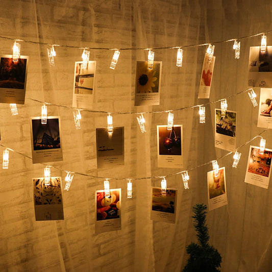 NEVY-TECH presents LED photo holder string lights—perfect for displaying memories and decorating bedrooms, parties, or dorm rooms.