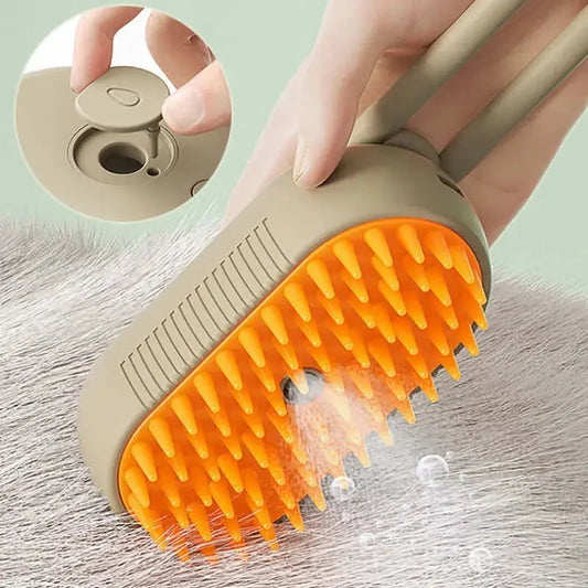 3-in-1 Electric Cat Steam Brush β Spray Hair Removal Comb for Dog & Cat Grooming and Massage