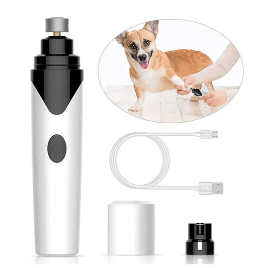 Electric Pet Nail Clippers β Safe Grooming Tool for Dogs and Cats with Built-in Nail Dust Sharpener and Cleaner