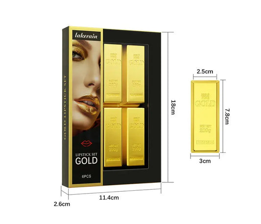 NEVY-TECH Lipstick Kit Gold Bar Makeup Set offers rich shades, luxury packaging, and smooth textures for every occasion.