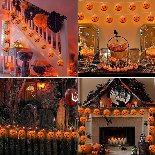 NEVY-TECH brings 10LED pumpkin lantern lights for Halloween parties—perfect for window, curtain, or wall decoration.