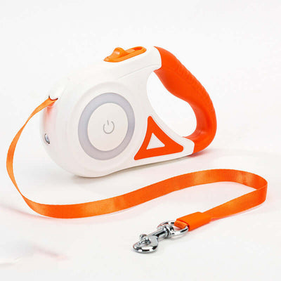 Retractable Dog Leash with Collar and Spotlight – Automatic Pet Traction Rope for Small and Medium Dogs