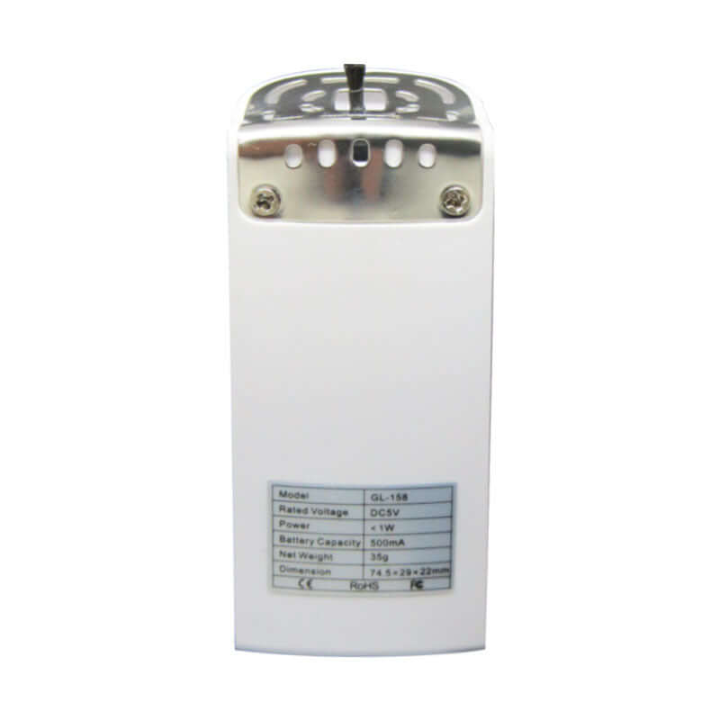 Portable air purifier GL-158 with USB power, battery capacity 500mAh, lightweight design for commercial use.