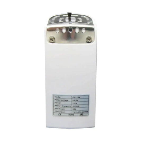 Nevytech Portable air purifier GL-158 with USB power, battery capacity 500mAh, lightweight design for commercial use.