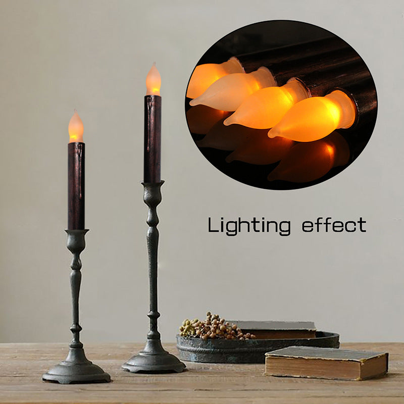 NEVY-TECH offers elegant long black candles for Halloween parties, gothic décor, or spooky home styling.