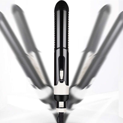 Tourmaline ceramic hair curler with adjustable temperature, designed for wet and dry hair styling.