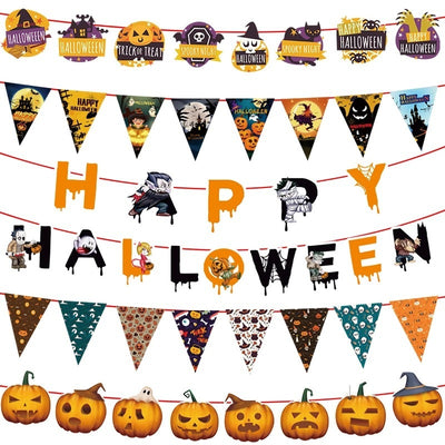 NEVY-TECH Halloween banner décor adds spooky charm to any party or event—durable, reusable, and perfect for festive setups.