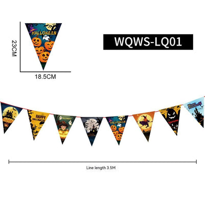 NEVY-TECH Halloween banner décor adds spooky charm to any party or event—durable, reusable, and perfect for festive setups.