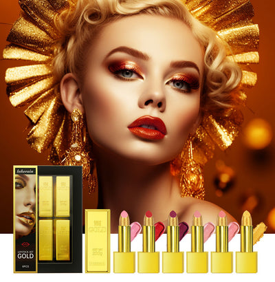 NEVY-TECH Lipstick Kit Gold Bar Makeup Set offers rich shades, luxury packaging, and smooth textures for every occasion.
