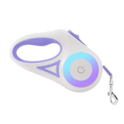 Retractable Dog Leash with Collar and Spotlight – Automatic Pet Traction Rope for Small and Medium Dogs