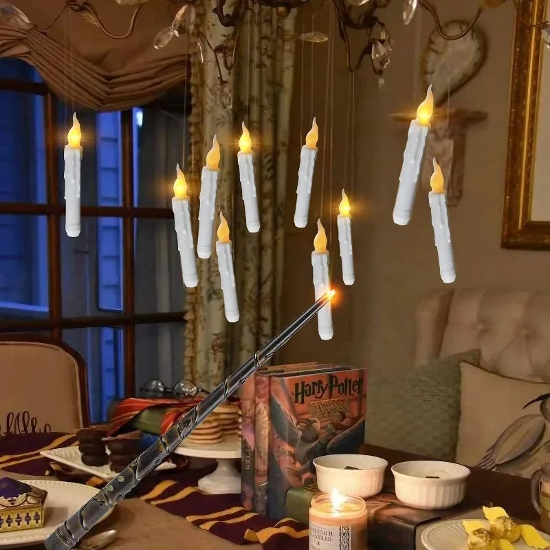 NEVY-TECH brings 12 floating LED candles with remote control—perfect for Halloween, Christmas, and magical party decorations.