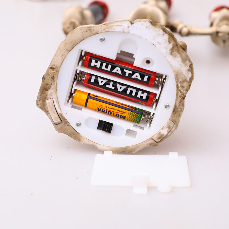 NEVY-TECH presents spooky skeleton candles—three-piece Halloween decoration perfect for gothic, party, or haunted house themes.