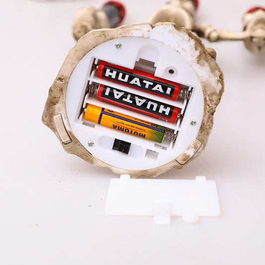 NEVY-TECH presents spooky skeleton candles—three-piece Halloween decoration perfect for gothic, party, or haunted house themes.