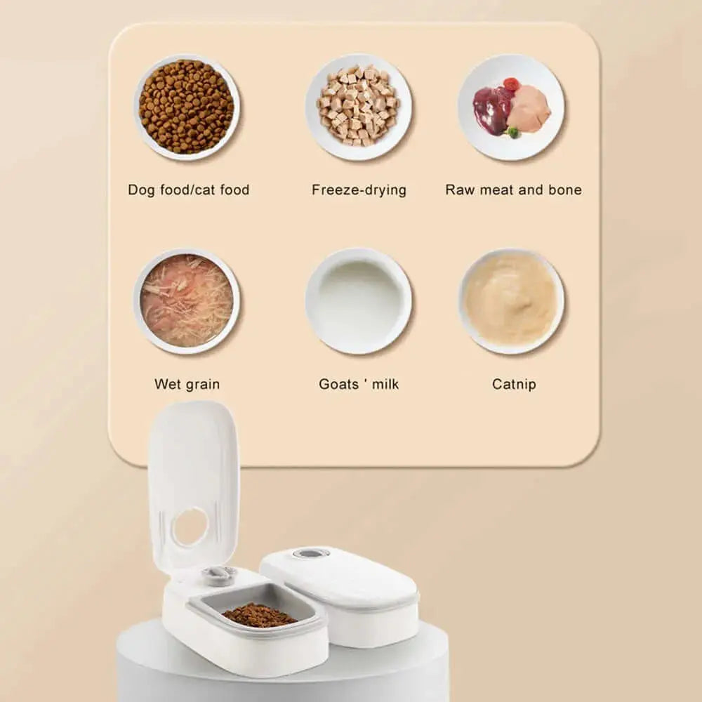 Automatic Smart Pet Feeder with Timer and Stainless Steel Bowl for Cats and Dogs – Food Dispenser Pet Feeding Supplies