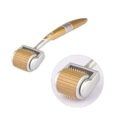 Titanium Derma Roller with titanium alloy microneedles for skin repair and rejuvenation. Micro stitch length: 0.2 mm and 0.25 mm.
