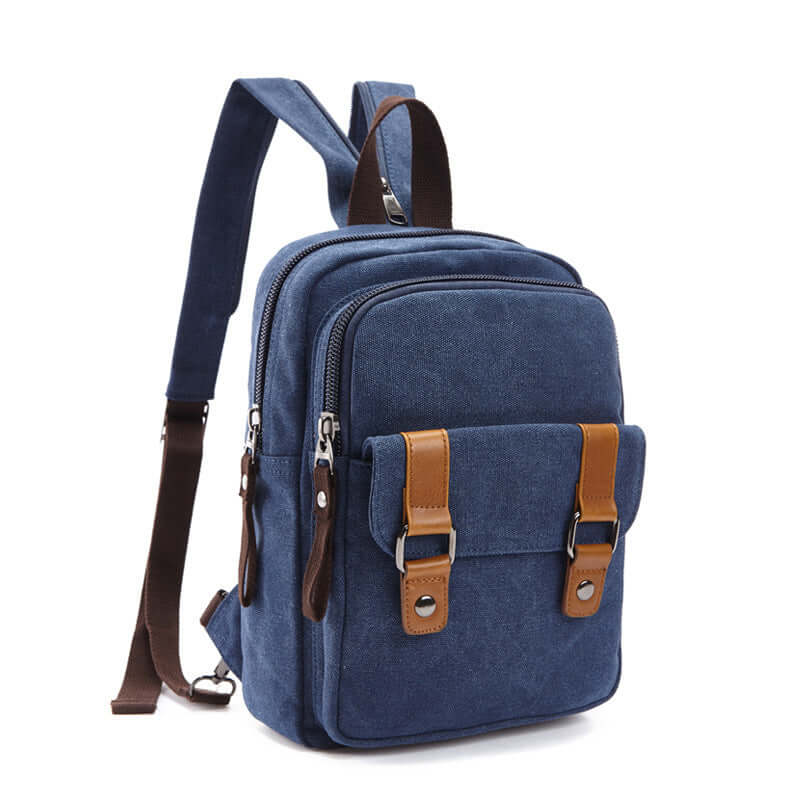 Outdoor travel backpack featuring durable PU and polyester cotton fabric, casual style with zipper closure and car suture elements.