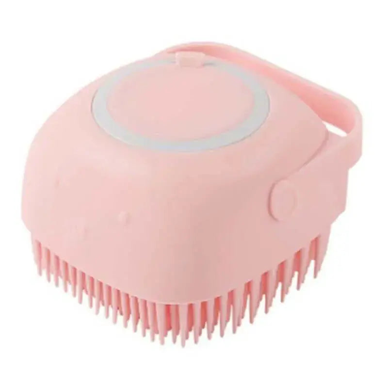 Silicone Dog Bath Massage Gloves – Pet Grooming Brush for Cats and Dogs with Shampoo Dispenser, Bathroom Cleaning Tool