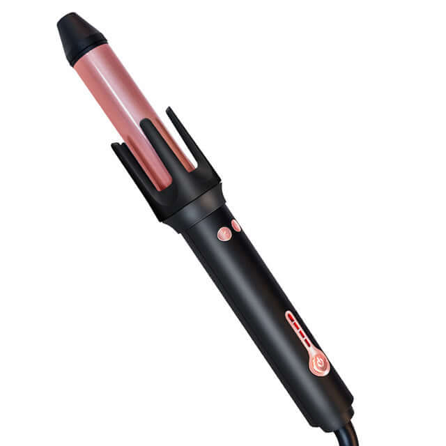 Automatic hair curler with PTC thermal technology and four temperature settings for stylish curls.