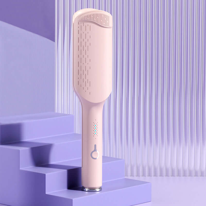 32mm V-type hair curler in Cherry Pink, designed for large waves; perfect for stylish hairdos.