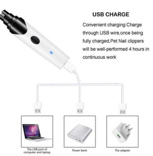 Electric Pet Nail Clippers – Safe Grooming Tool for Dogs and Cats with Built-in Nail Dust Sharpener and Cleaner