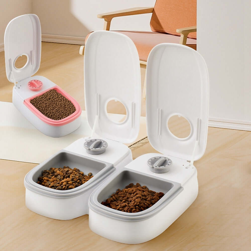 Automatic Smart Pet Feeder with Timer and Stainless Steel Bowl for Cats and Dogs – Food Dispenser Pet Feeding Supplies