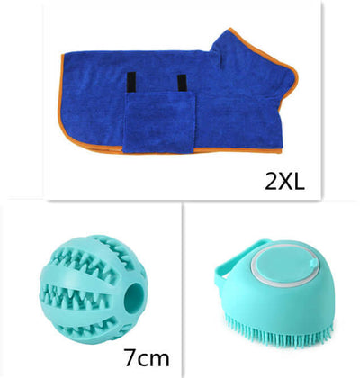 Silicone Dog Bath Massage Gloves – Pet Grooming Brush for Cats and Dogs with Shampoo Dispenser, Bathroom Cleaning Tool