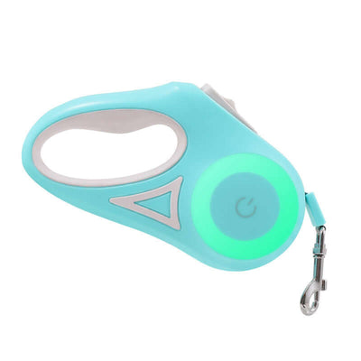 Retractable Dog Leash with Collar and Spotlight – Automatic Pet Traction Rope for Small and Medium Dogs
