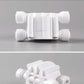 Nevytech White quick connection four-side valve for water purifiers, showcasing real object shooting from multiple angles.