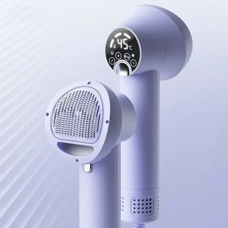 Nevytech Smart Pet Hair Dryer dries and combs your pet’s fur gently with silent airflow, safe heat, and a comfortable grooming design.