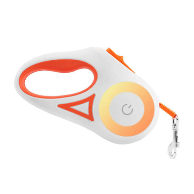 Retractable Dog Leash with Collar and Spotlight – Automatic Pet Traction Rope for Small and Medium Dogs