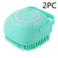 Silicone Dog Bath Massage Gloves – Pet Grooming Brush for Cats and Dogs with Shampoo Dispenser, Bathroom Cleaning Tool