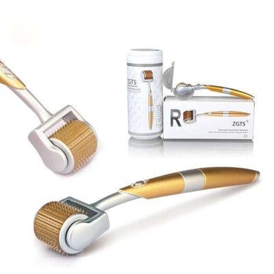 Titanium derma roller with microneedles, perfect for facial repair and beauty treatments, ZGTS brand.