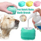 Silicone Dog Bath Massage Gloves – Pet Grooming Brush for Cats and Dogs with Shampoo Dispenser, Bathroom Cleaning Tool