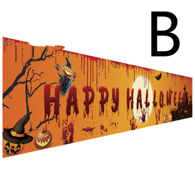 NEVY-TECH Halloween party banner adds spooky flair to homes, bars, and events—perfect decoration for haunted celebrations.