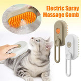 3-in-1 Electric Cat Steam Brush – Spray Hair Removal Comb for Dog & Cat Grooming and Massage