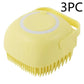 Silicone Dog Bath Massage Gloves – Pet Grooming Brush for Cats and Dogs with Shampoo Dispenser, Bathroom Cleaning Tool