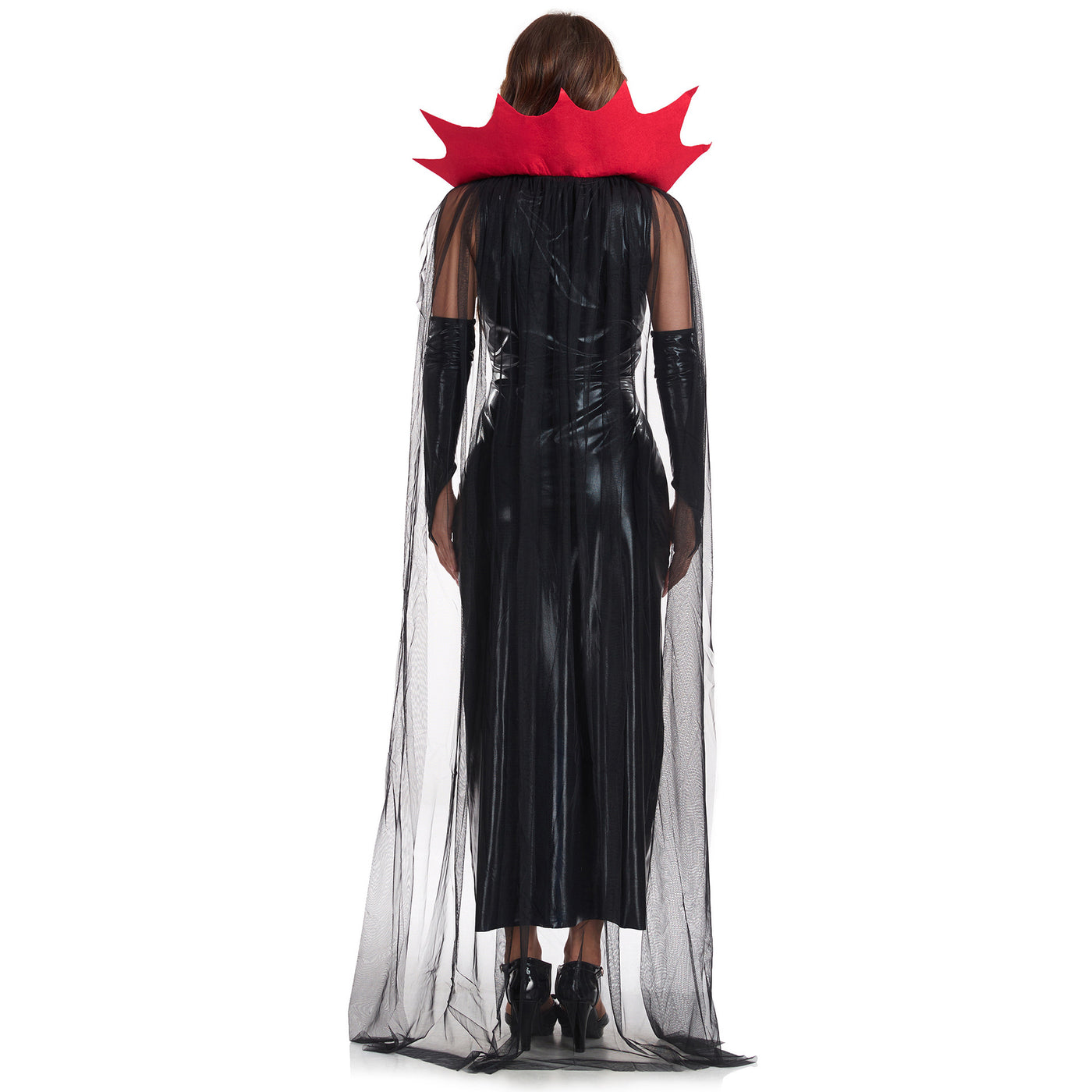 NEVY-TECH presents a sleek witch costume set crafted from glossy patent leather—perfect for Halloween parties and cosplay events.