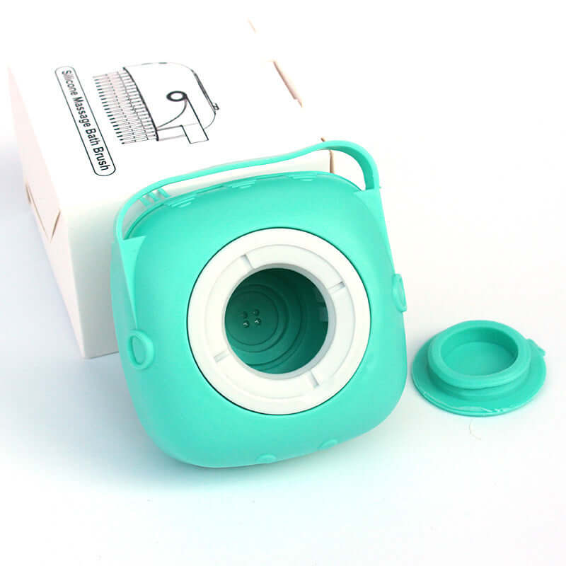 Silicone Dog Bath Massage Gloves – Pet Grooming Brush for Cats and Dogs with Shampoo Dispenser, Bathroom Cleaning Tool