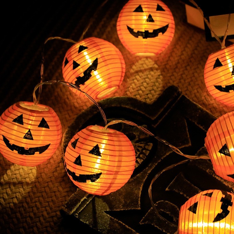 NEVY-TECH brings 10LED pumpkin lantern lights for Halloween parties—perfect for window, curtain, or wall decoration.