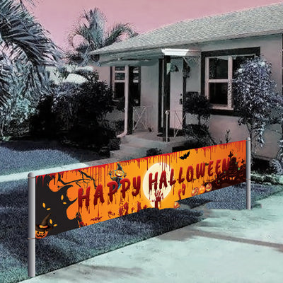 NEVY-TECH Halloween party banner adds spooky flair to homes, bars, and events—perfect decoration for haunted celebrations.