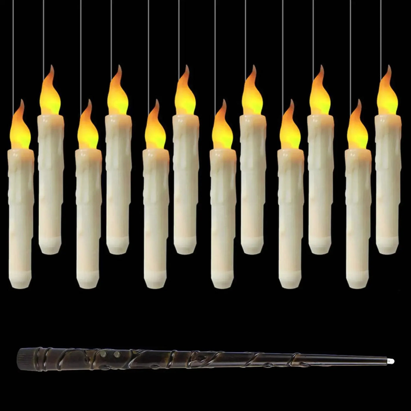 NEVY-TECH brings 12 floating LED candles with remote control—perfect for Halloween, Christmas, and magical party decorations.