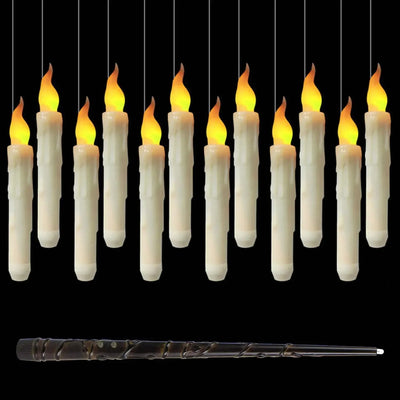 NEVY-TECH brings 12 floating LED candles with remote control—perfect for Halloween, Christmas, and magical party decorations.