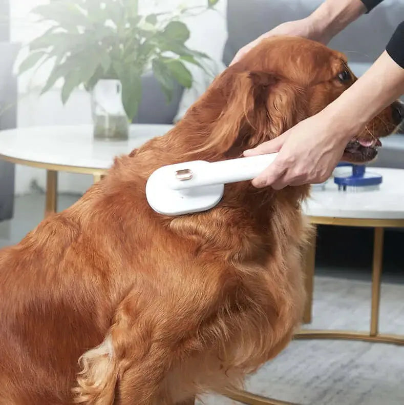 Self-Cleaning Pet Hair Removal Comb for Cats and Dogs – Grooming Brush to Remove Floating Hair Easily