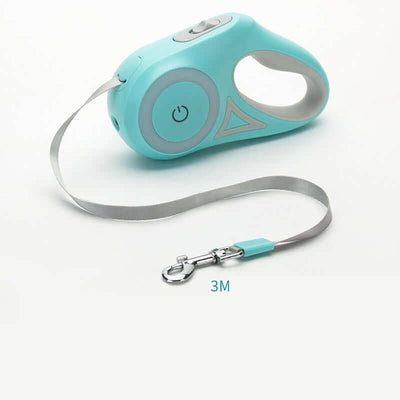 Retractable Dog Leash with Collar and Spotlight – Automatic Pet Traction Rope for Small and Medium Dogs