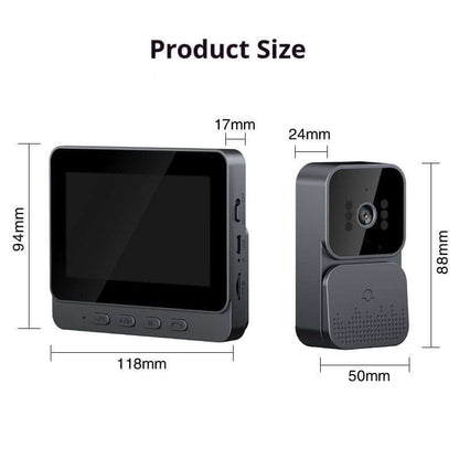 Nevytech Punch-free wireless security door camera with motion detection