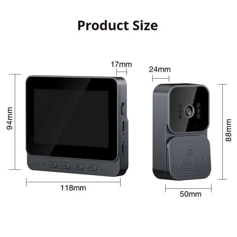 Nevytech Punch-free wireless security door camera with motion detection