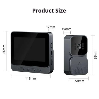 Nevytech Punch-free wireless security door camera with motion detection