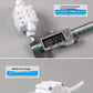 Nevytech Portable water purifier four-side valve with measurement tool, showing design and specifications for installation.