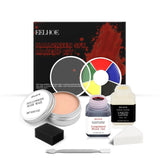 NEVY-TECH Halloween SFX Makeup Kit includes fake blood, wax, brushes, and paints—perfect for realistic horror looks.