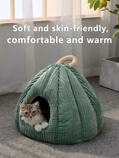 Hot Selling Warm Cat Bed – Cozy Pet Basket, Washable Tent Cave House with Cushion for Kittens and Small Dogs